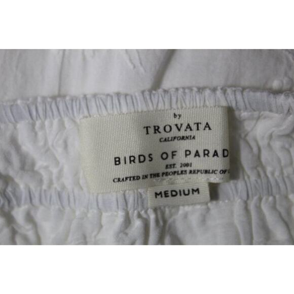 TROVATA Birds of Paradis M Medium White Embroidered Tiered Maxi Dress Mirabella - Picture 3 of 12